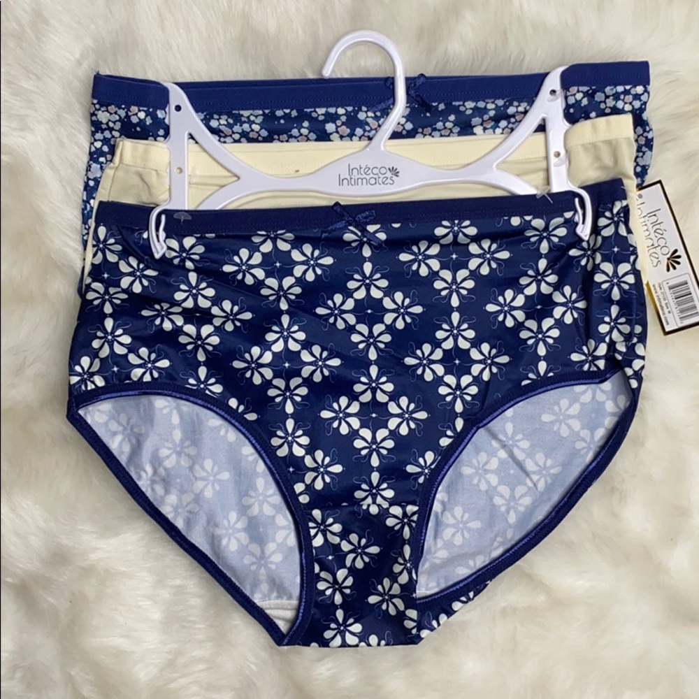 Bundle of 3 Inteco Underwear Multicolored Panties NEW